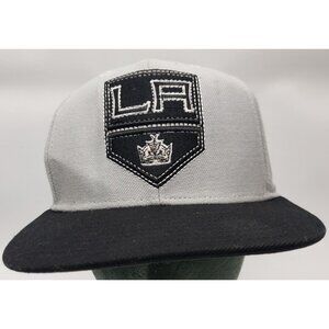 Los Angeles LA Kings Hat Face-Off Reebok Adjustable Grey Black Embroidered Logo